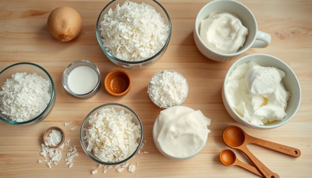 coconut-sour cream layer cake ingredients preparation